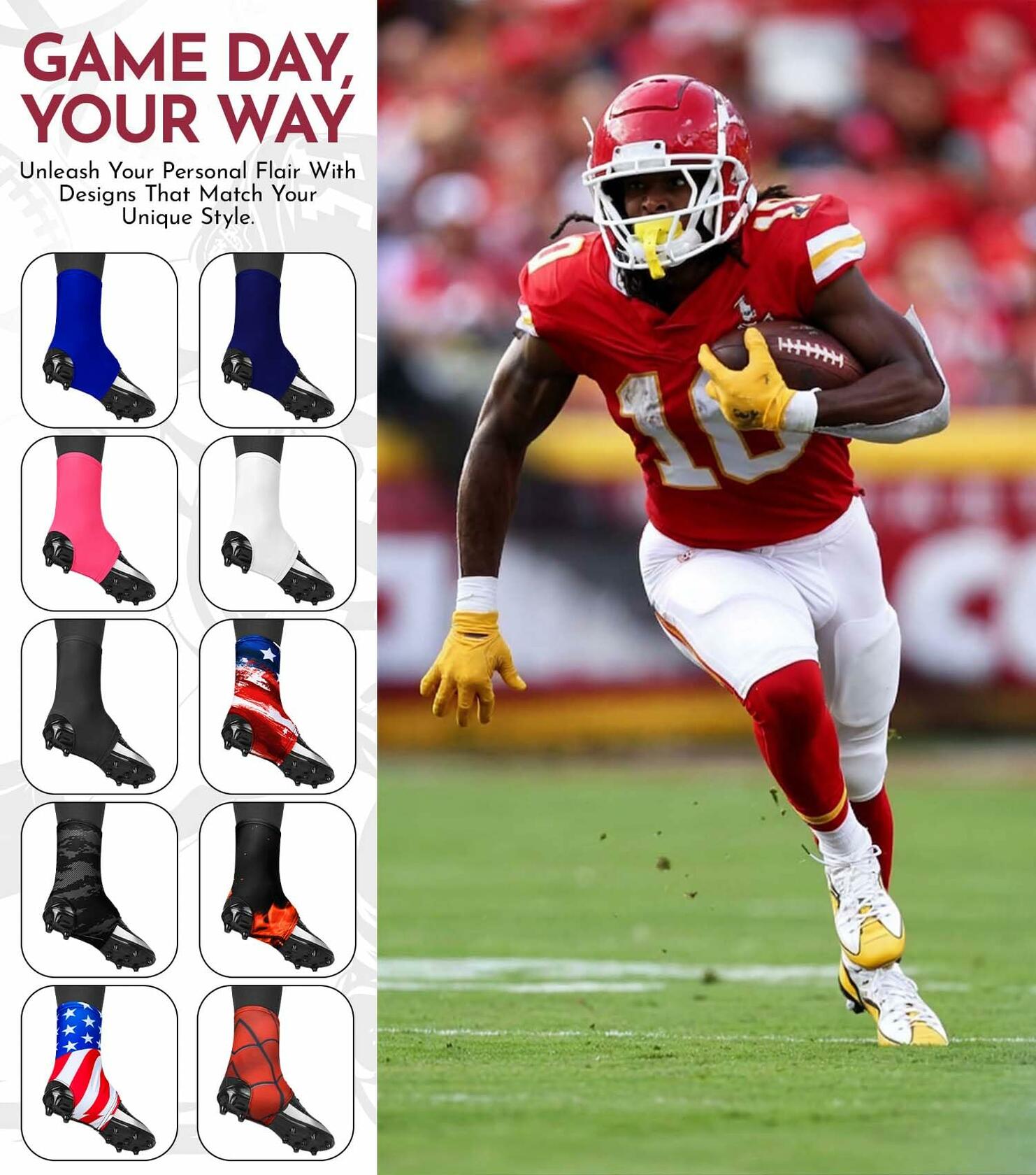 Exxact Sports Football Cleat Covers Spats Grey CAMO X-Large Size XL