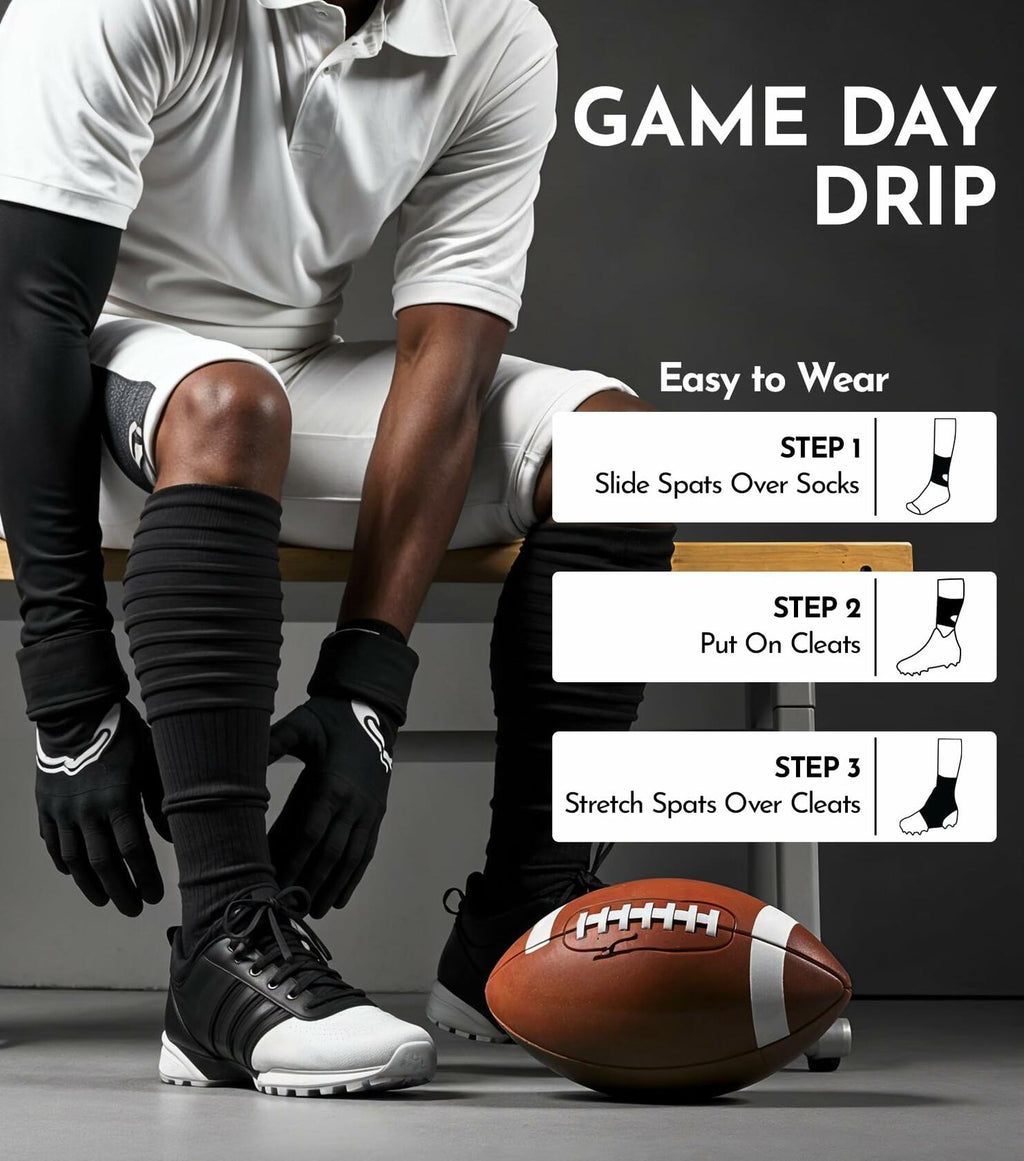 Exxact Sports Football Cleat Covers Spats Grey CAMO X-Large Size XL