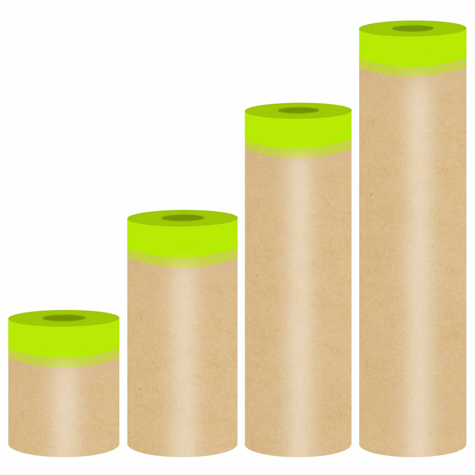 [Like New] Hubaow Pre-Taped Masking Paper 18"x50ft Paint Tape Car Protection 1 Pack
