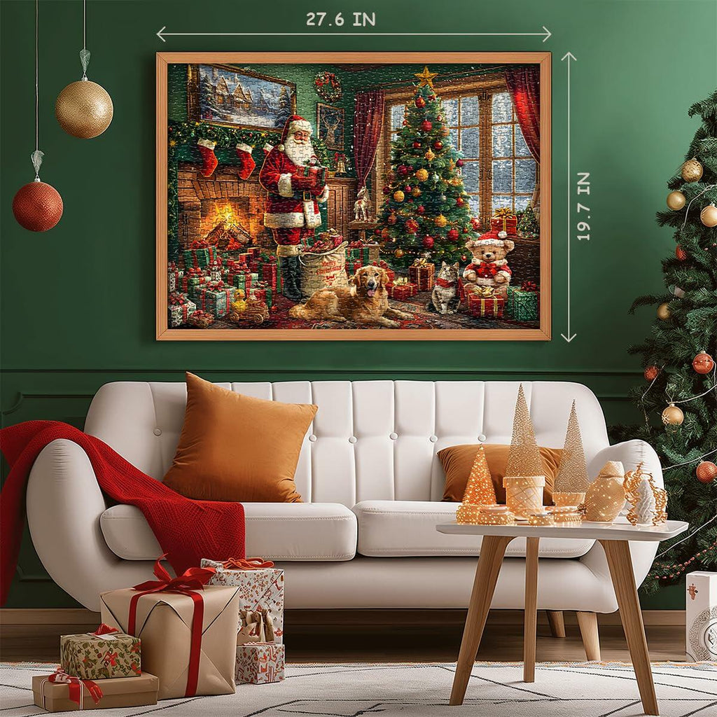 PICKFORU 2024 Christmas Advent Calendar 1000 Pieces Santa Claus Puzzle