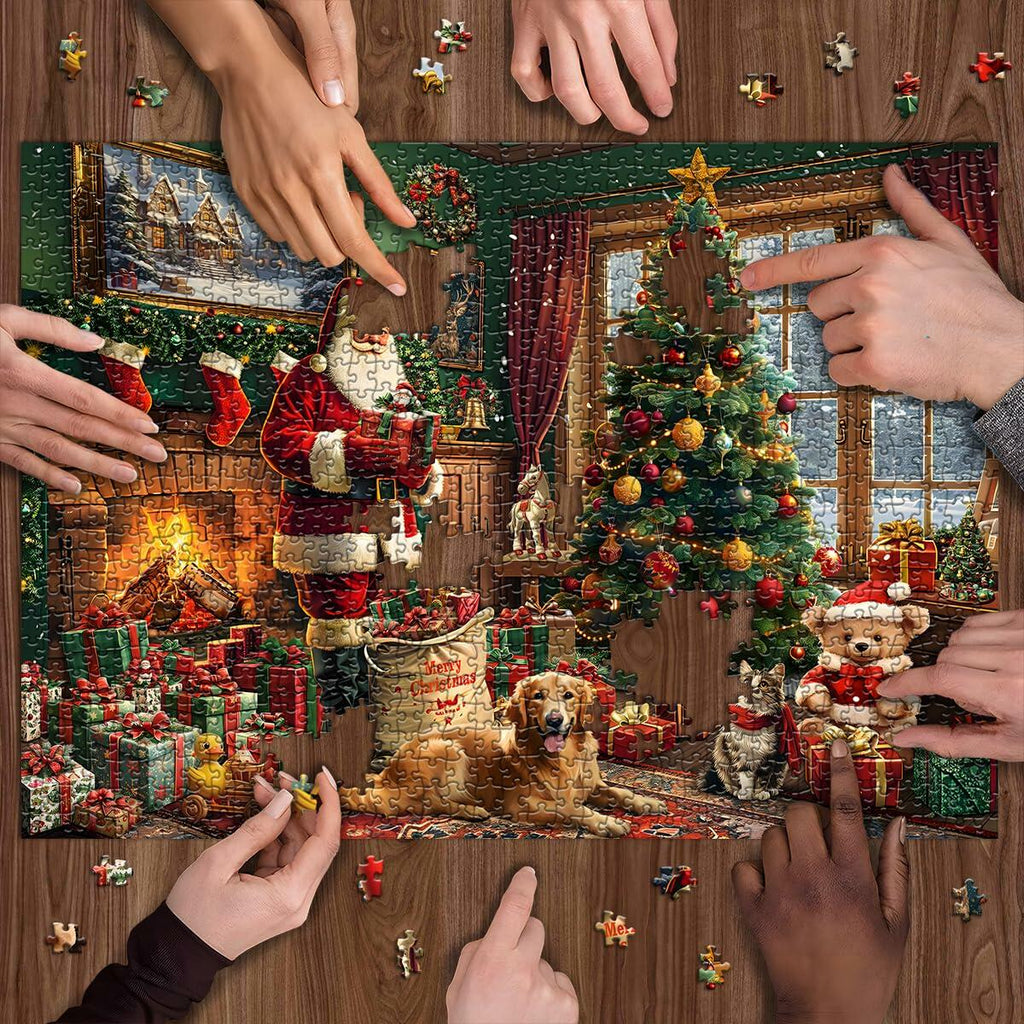 PICKFORU 2024 Christmas Advent Calendar 1000 Pieces Santa Claus Puzzle