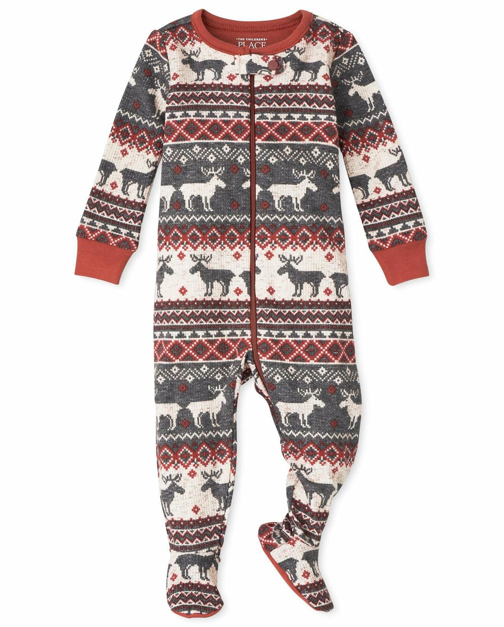 The Children's Place Baby Girls Christmas Pajamas Set Harvest Fairisle Size 3-6M