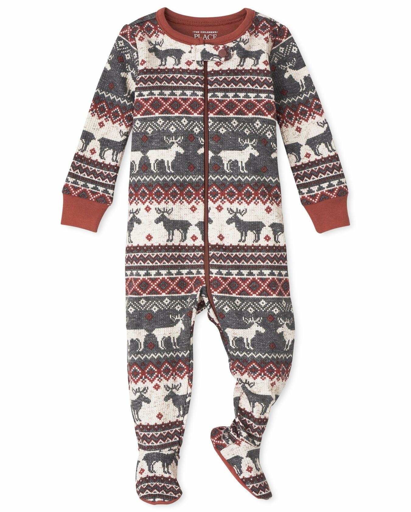 The Children's Place Baby Girls Christmas Pajamas Set Harvest Fairisle Size 3-6M