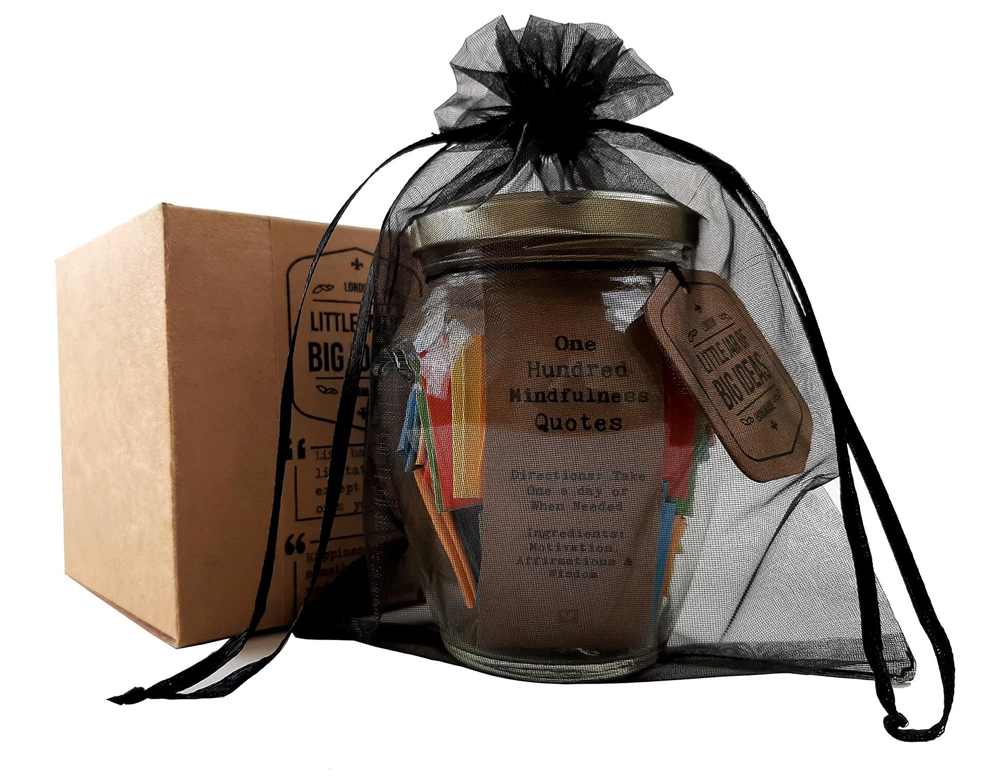 Mindfulness Gift 100 Quotes in a Jar Meditation Awareness Reflection