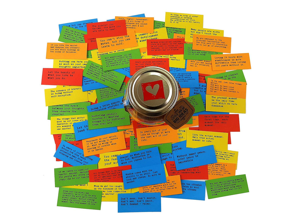 Mindfulness Gift 100 Quotes in a Jar Meditation Awareness Reflection