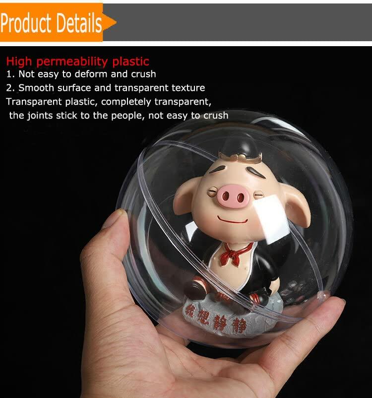[Like New] 120MM Christmas Clear Baubles 5PCS Transparent Plastic Balls DIY Decor