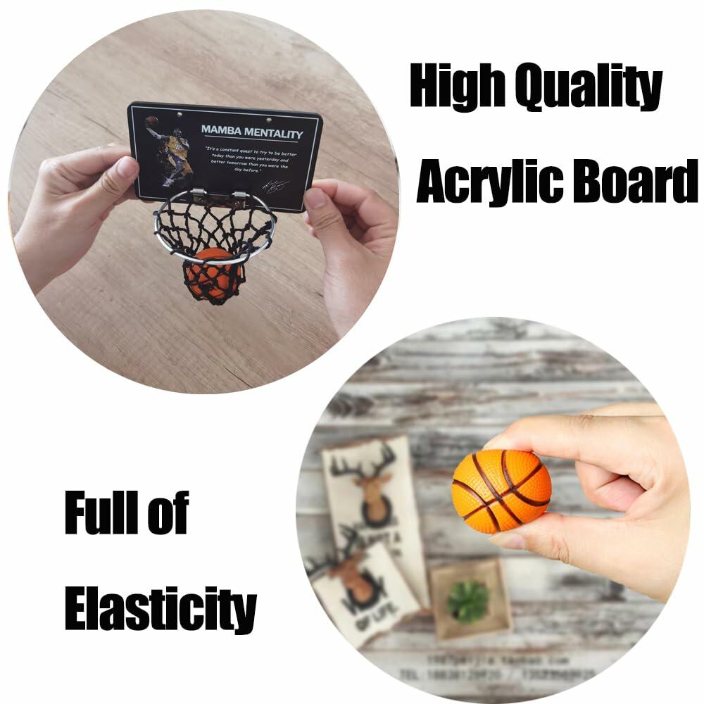 KB-2 Mini Basketball Hoop Desktop Toy for Office Desk Black Slam Dunk Game