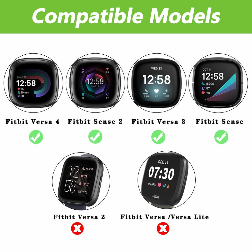 Yibcaiic Leather Bands Compatible Fitbit Versa 4 3 Sense Floral Hollow-out