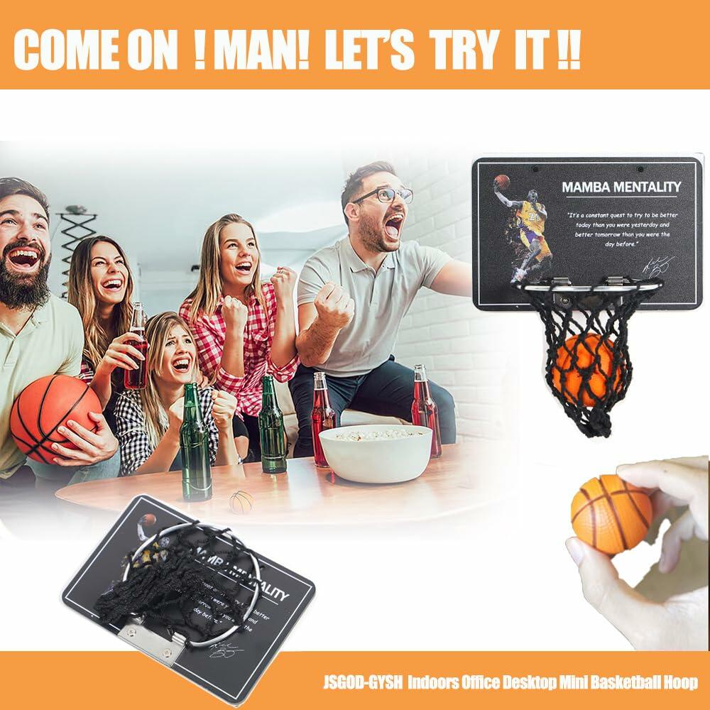 KB-2 Mini Basketball Hoop Desktop Toy for Office Desk Black Slam Dunk Game