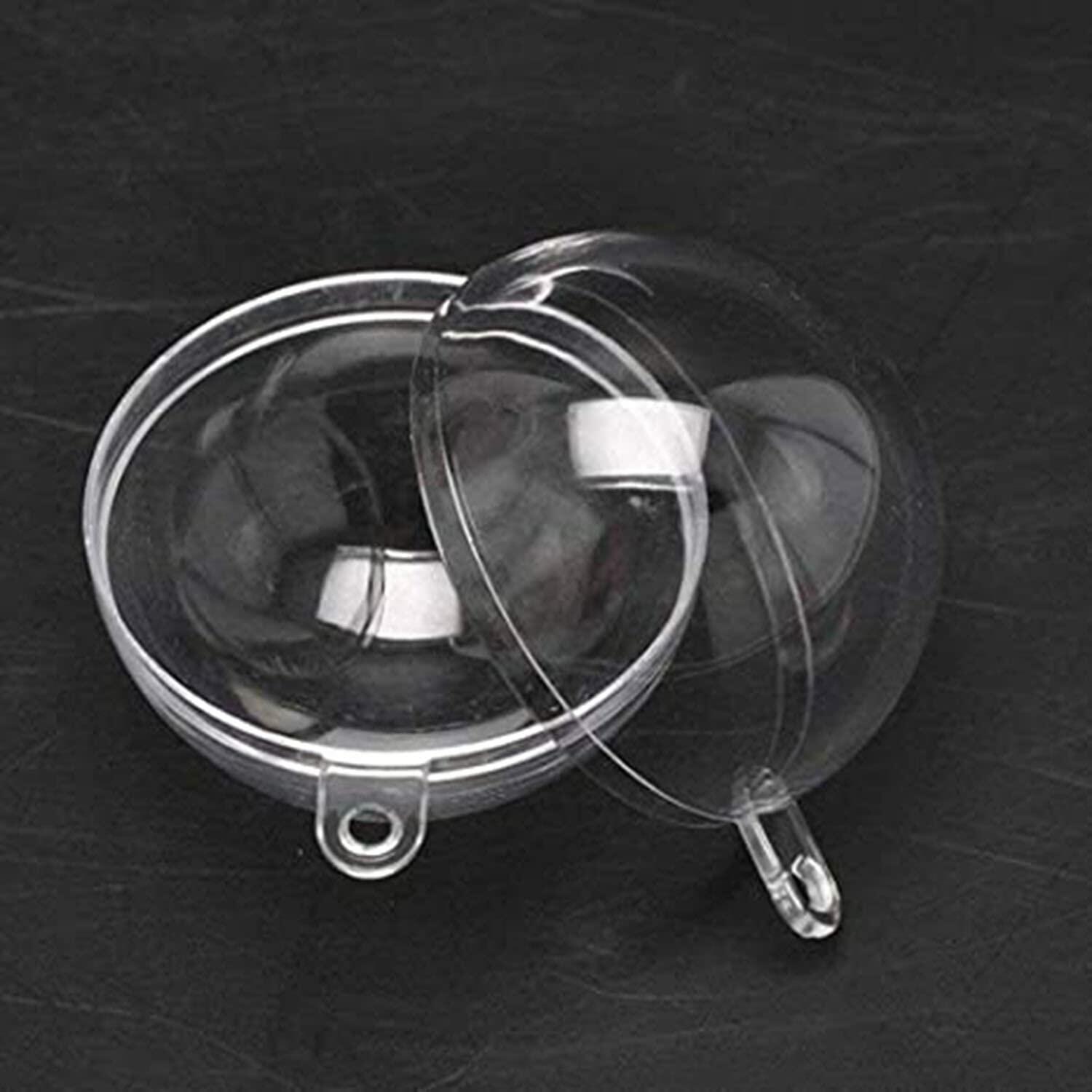 [Like New] 120MM Christmas Clear Baubles 5PCS Transparent Plastic Balls DIY Decor