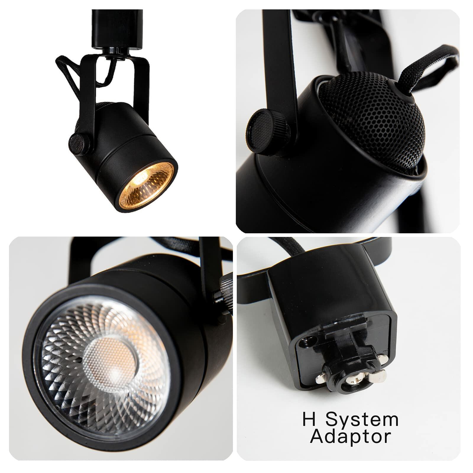 YOORIAL LED Track Light H Type Ceiling Spotlight 3 Pack Black