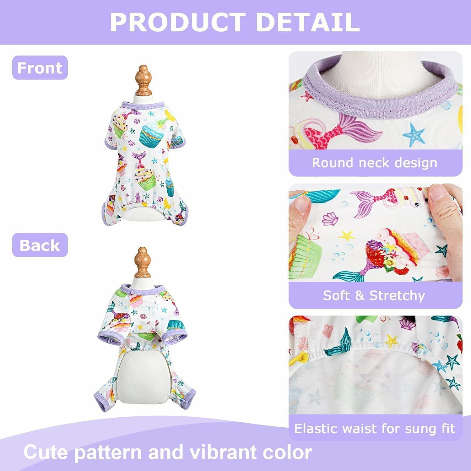 [Like New] Dog Pajamas for Small Chihuahua Yorkie Teacup,Soft Pet Clothes Cat Shirts Outfit