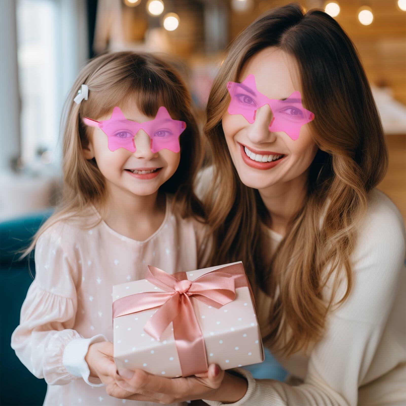 HELYKAKA 10 Pairs Star Shape Rimless Colorful Sunglasses Bulk Party Favors