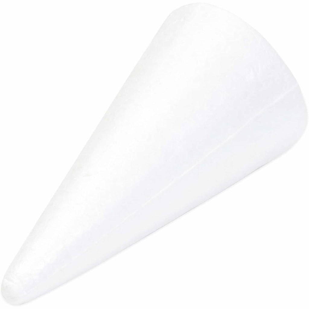 12 Pack Foam Cones for Crafts Trees Holiday Decorations Handmade White 2.7x5.5in