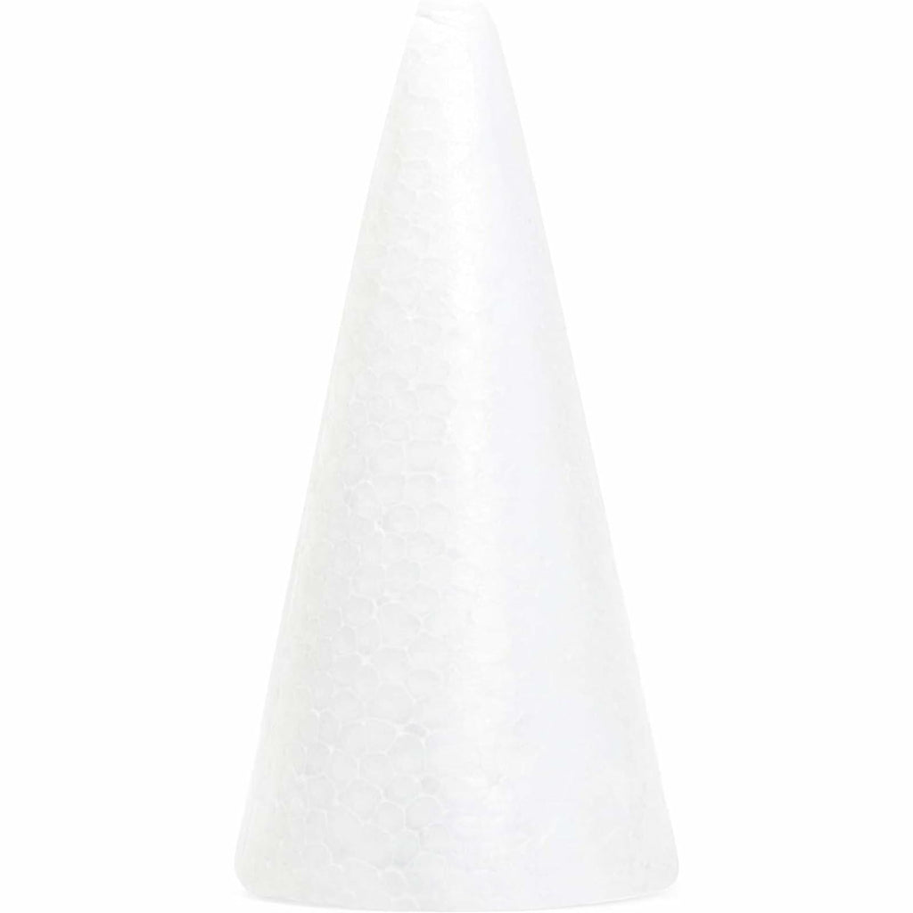 12 Pack Foam Cones for Crafts Trees Holiday Decorations Handmade White 2.7x5.5in
