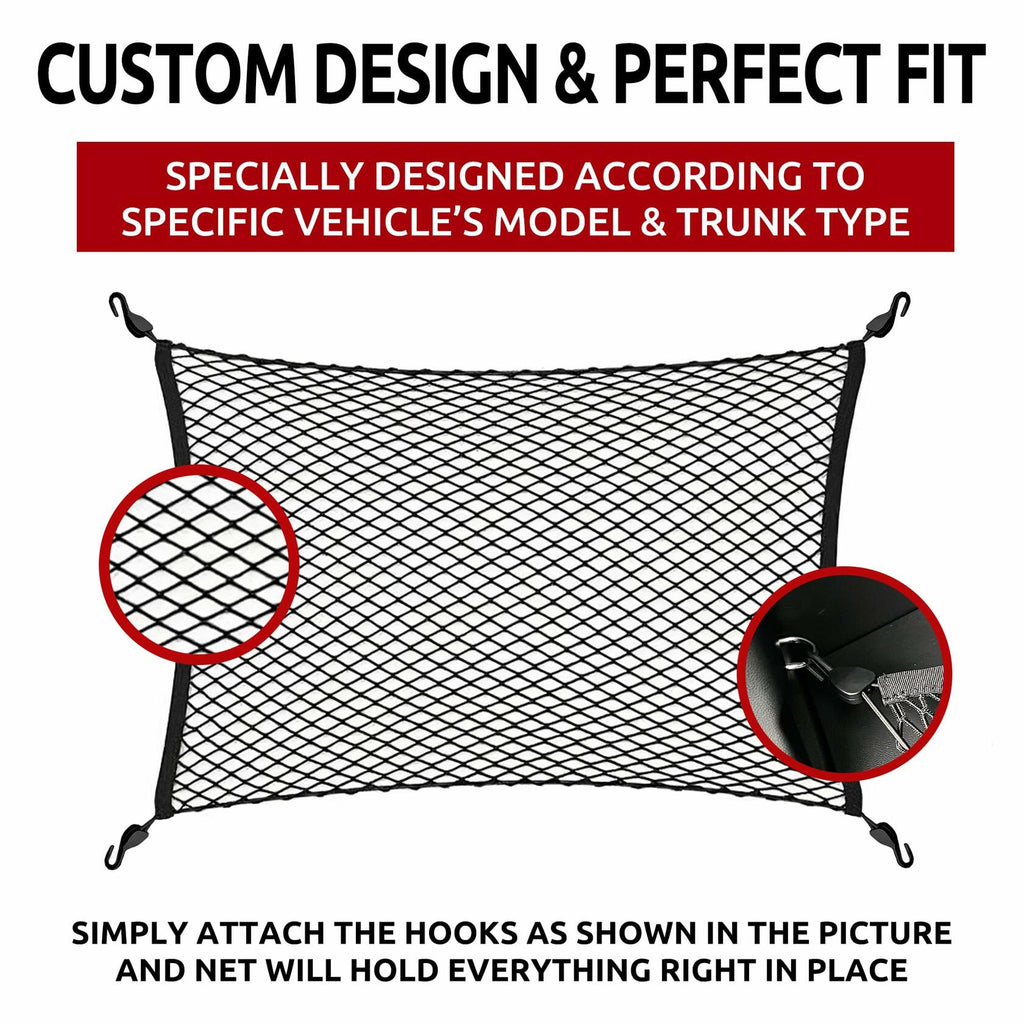 Hyundai Tucson 2022-2025 Trunk Mesh Cargo Net Envelope+Floor Black