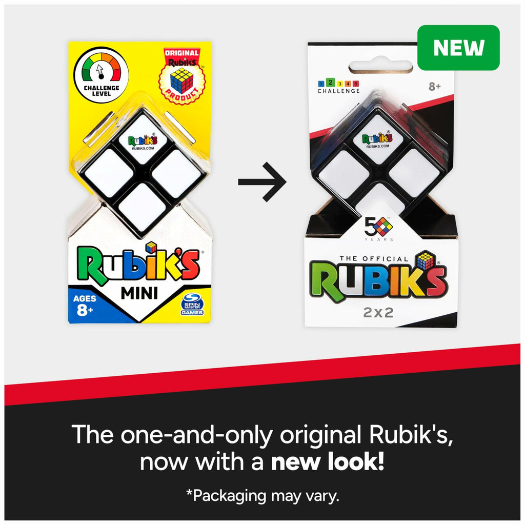 [Like New] Rubik's Cube Official 2x2 Mini Brain Teaser Classic Color-Matching Puzzle