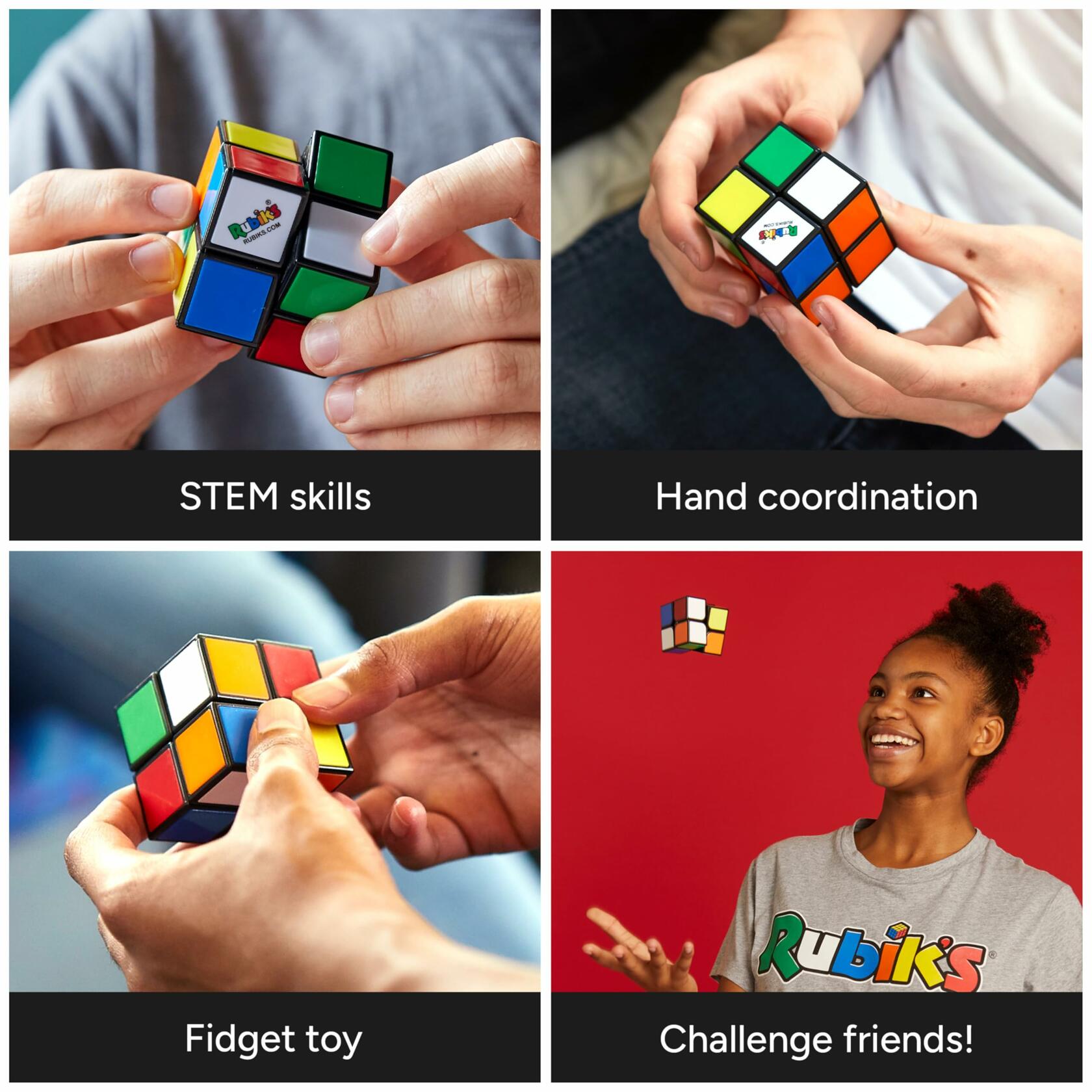 [Like New] Rubik's Cube Official 2x2 Mini Brain Teaser Classic Color-Matching Puzzle