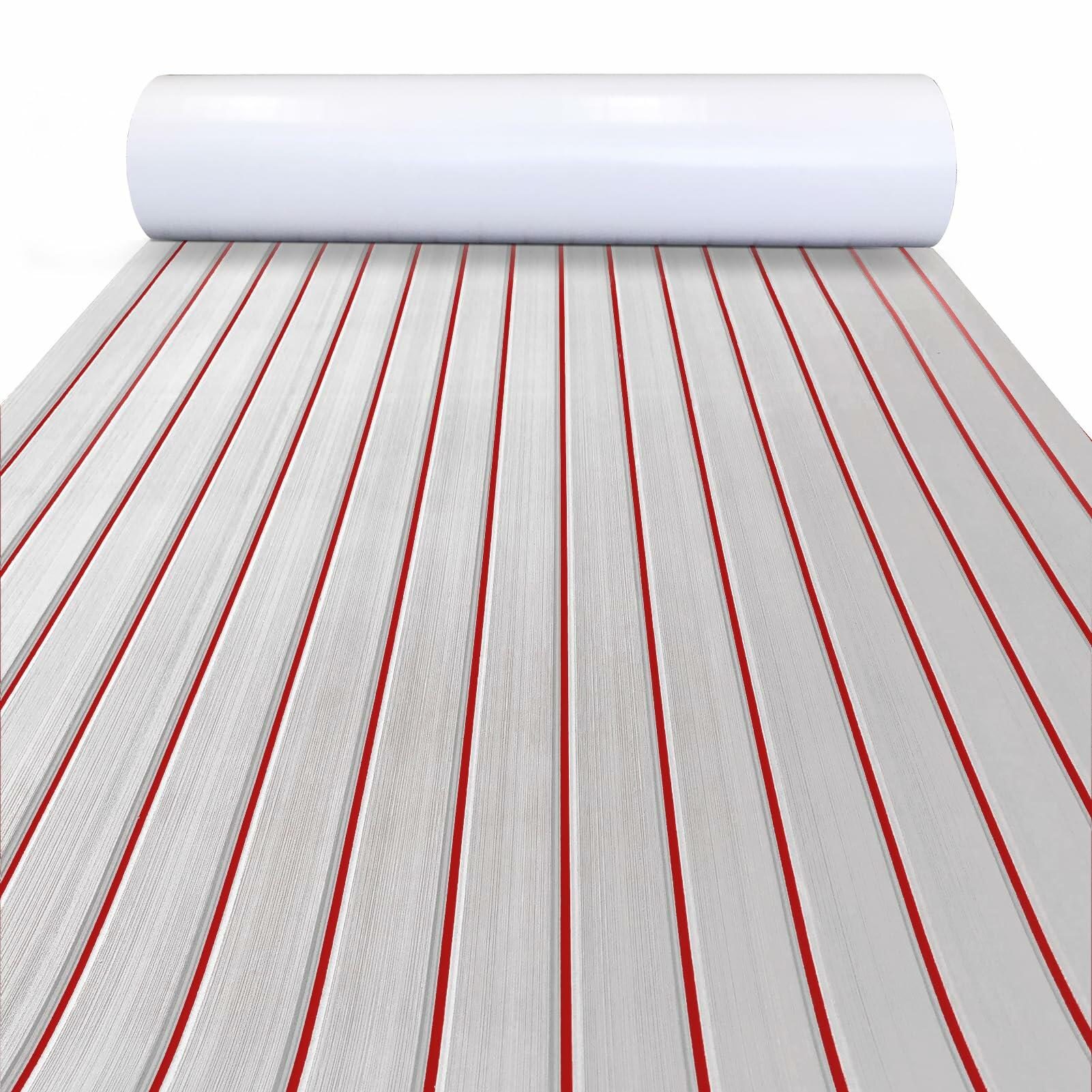 KXKZREN EVA Foam Boat Decking Sheet Faux Teak Non-Slip Marine Mat 94x47