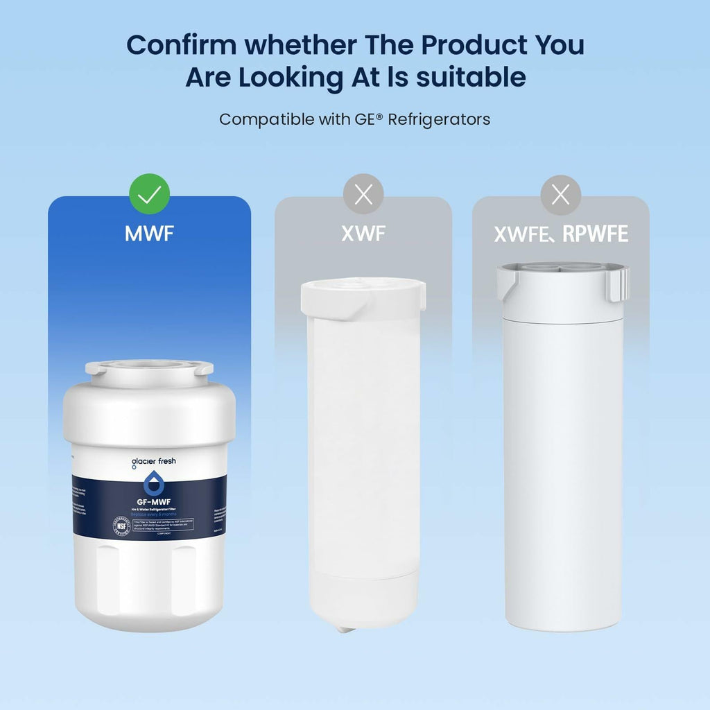 GLACIER FRESH Replacement MWF Refrigerator Water Filters 3 Pack