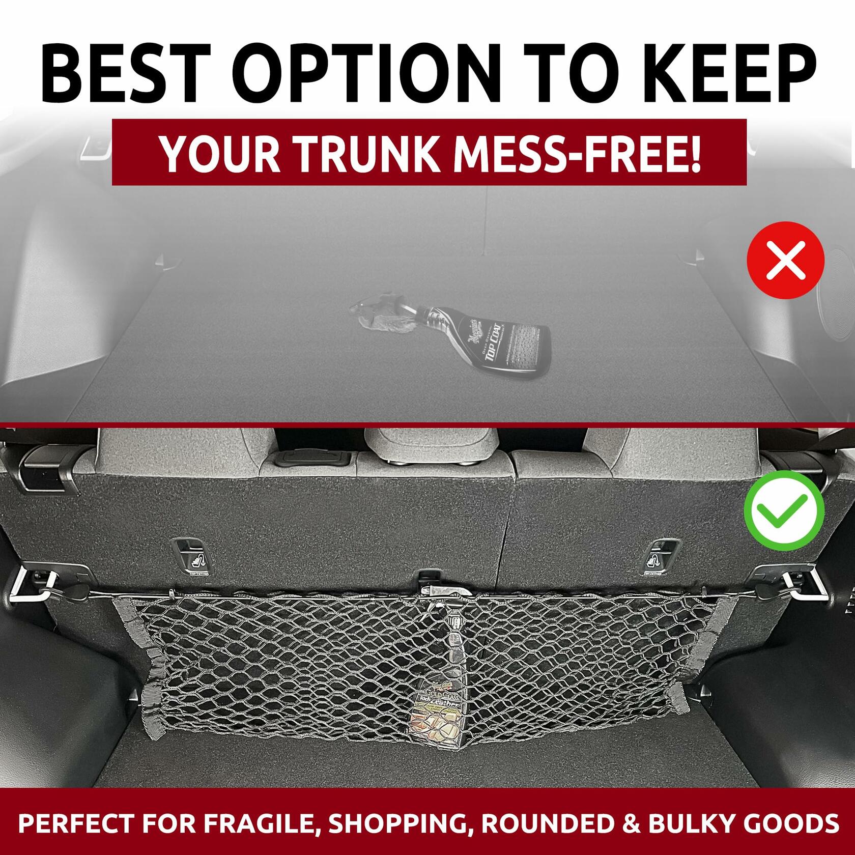 Kia Seltos Trunk Mesh Cargo Net Envelope Style 2021-2025 Black SUV