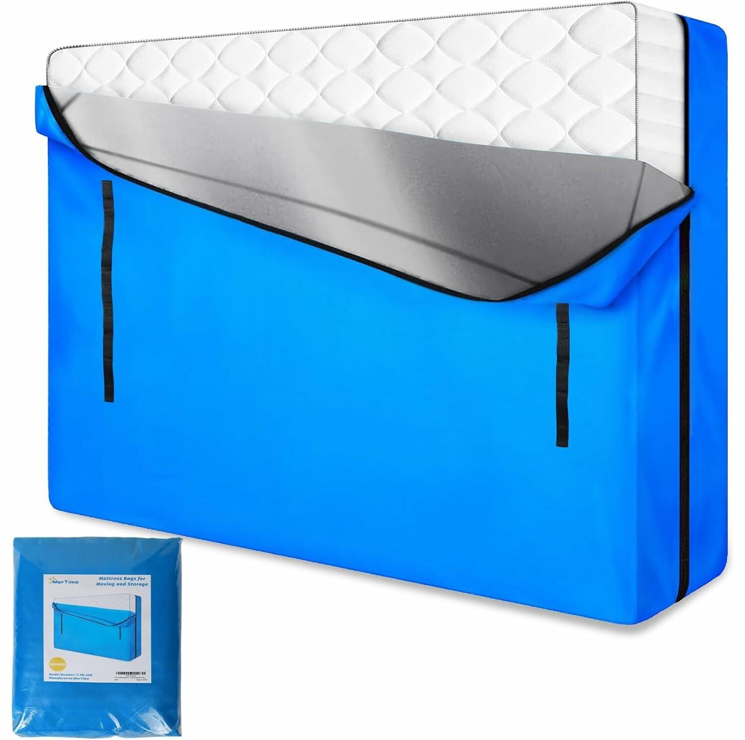 MorTime Mattress Bag Zippered 8 Handles Reusable Protector Queen Size Q
