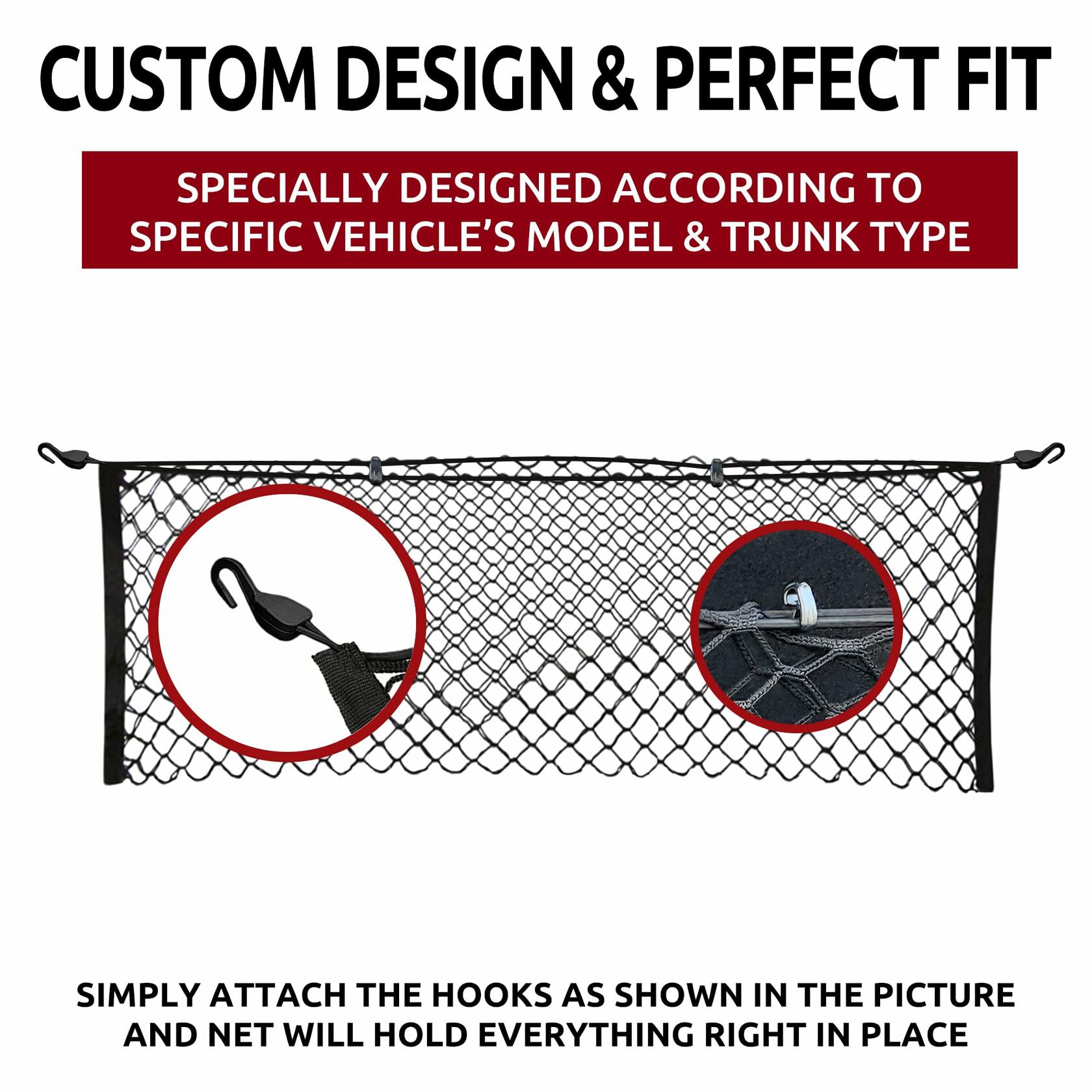 Kia Seltos Trunk Mesh Cargo Net Envelope Style 2021-2025 Black SUV