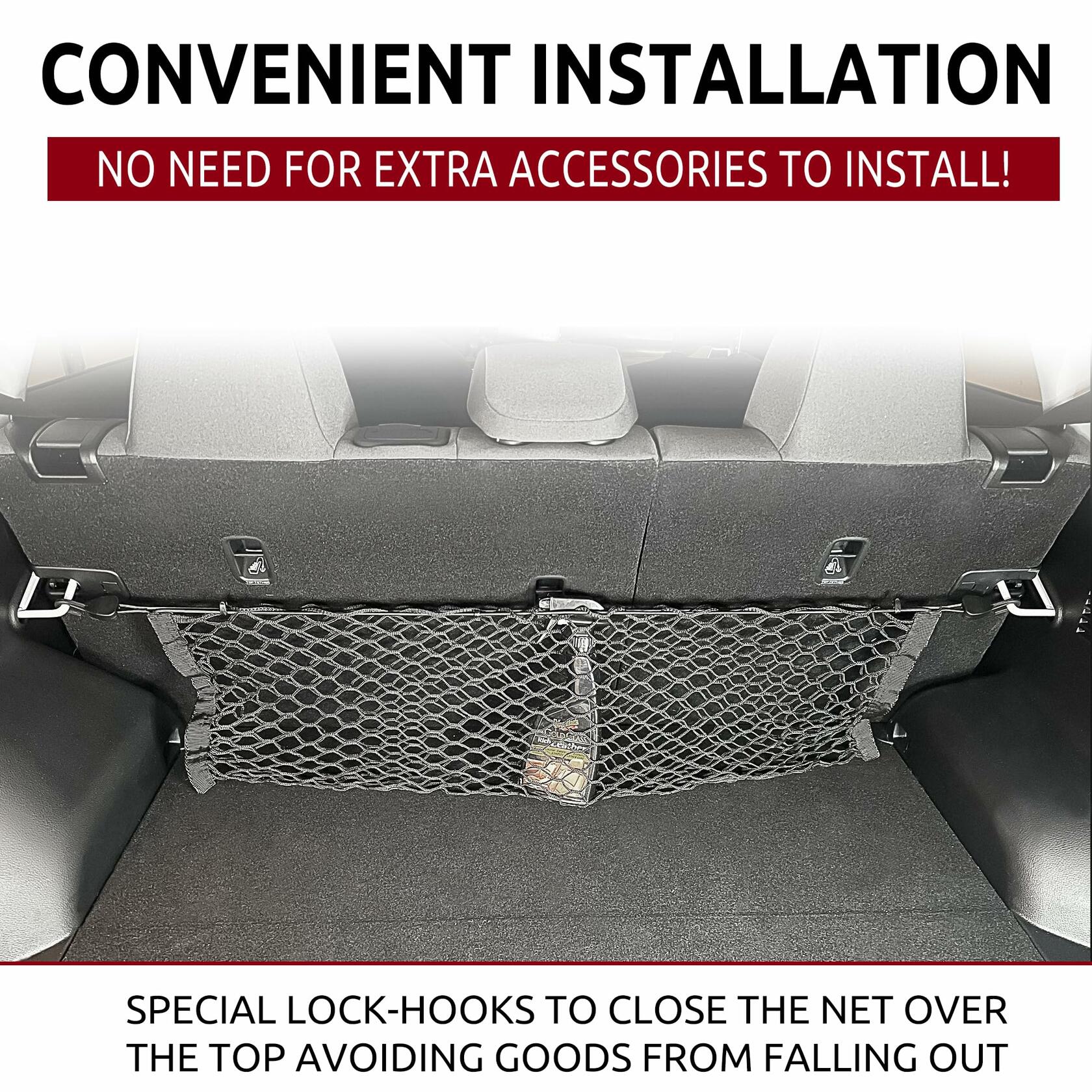 Kia Seltos Trunk Mesh Cargo Net Envelope Style 2021-2025 Black SUV