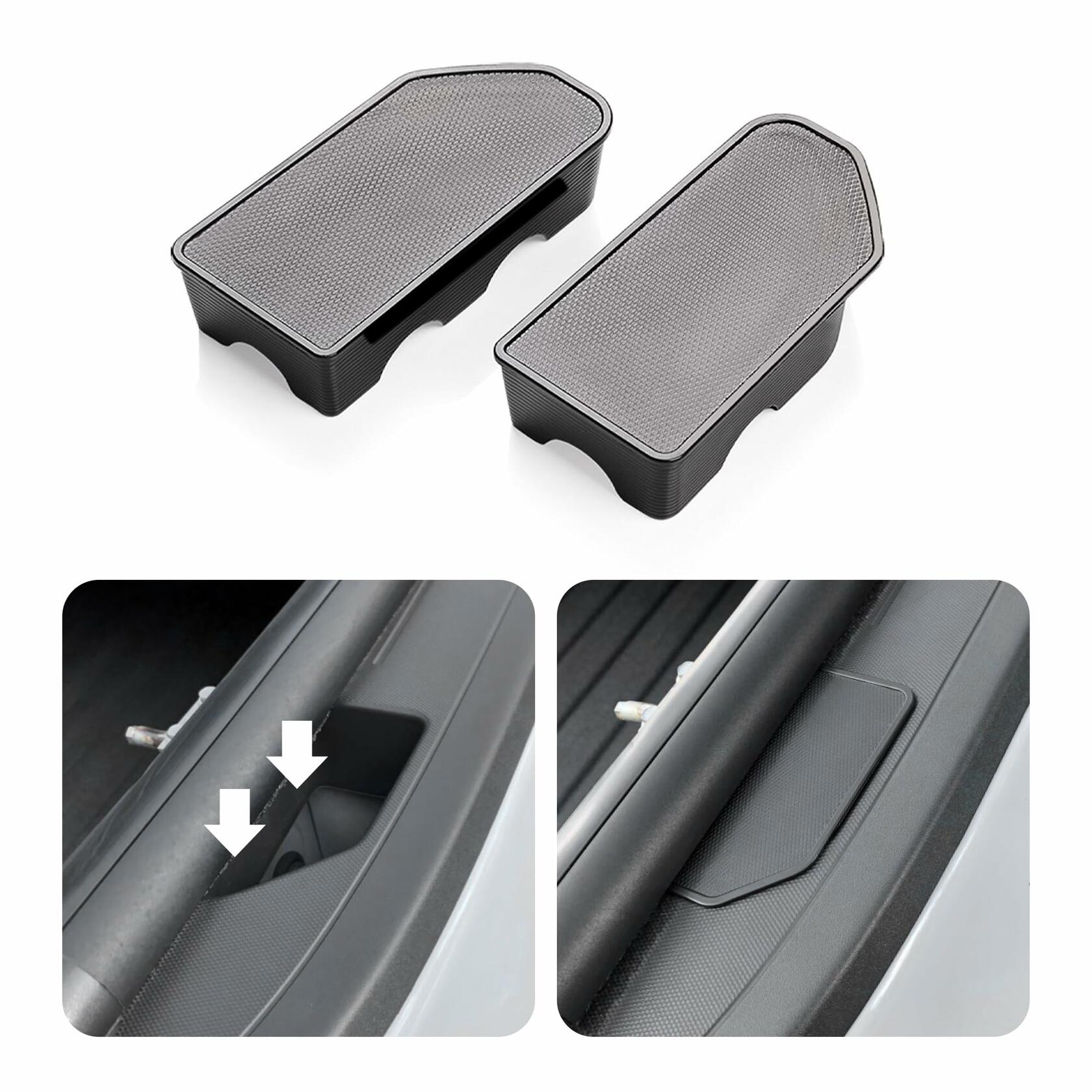 2pcs Stake Pocket Bed Rail Caps for 14-18 GMC Chevrolet Silverado 1500 Rear