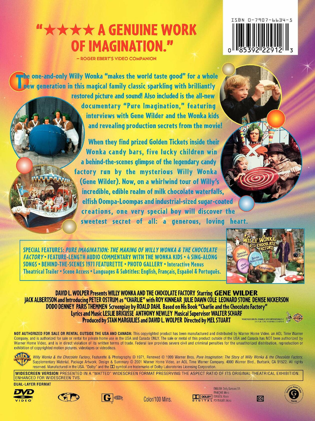 Willy Wonka and the Chocolate Factory Full Screen Edition DVD