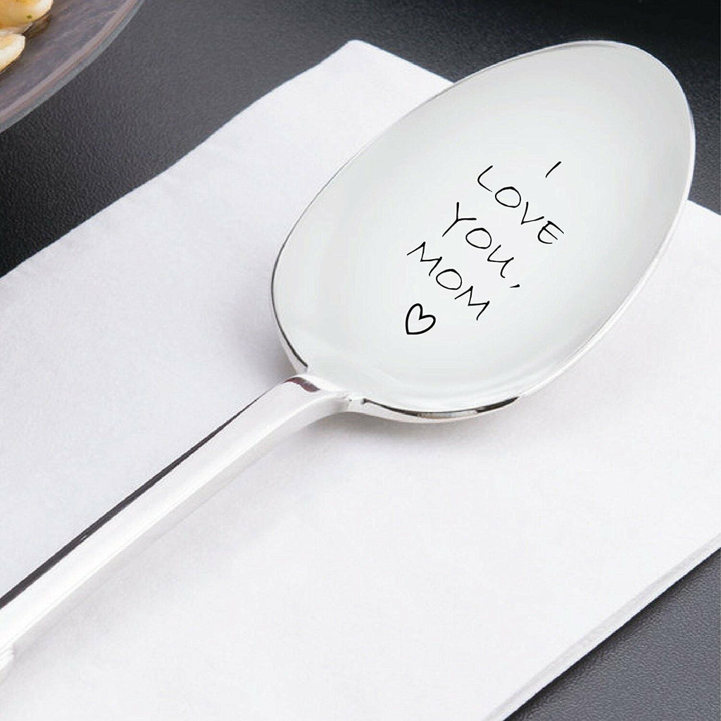 Boston Creative I Love You Mom Engraved Stainless Steel Spoon Gift