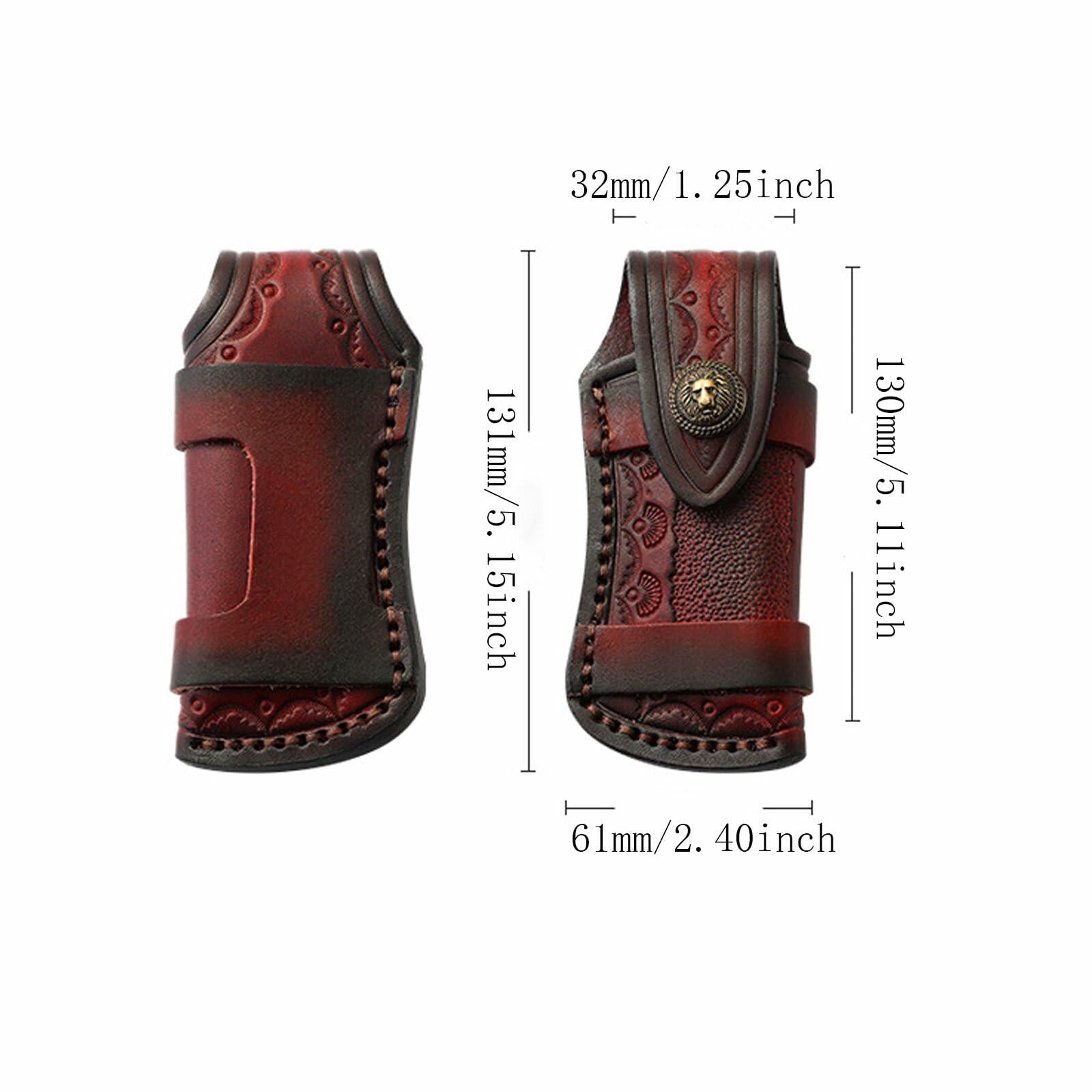 Straight Leather Folding Knife Sheath Universal Edge Guard Outdoor Camping S