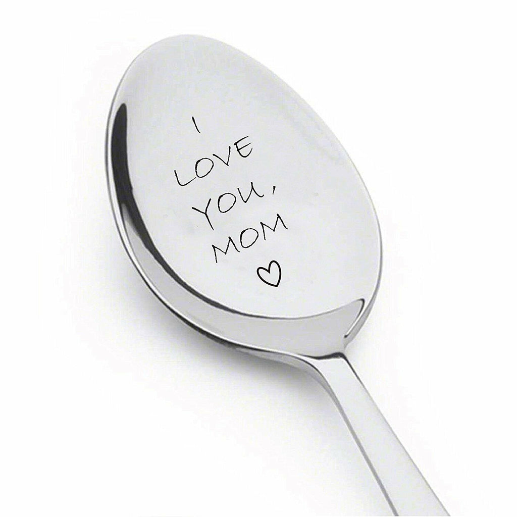 Boston Creative I Love You Mom Engraved Stainless Steel Spoon Gift