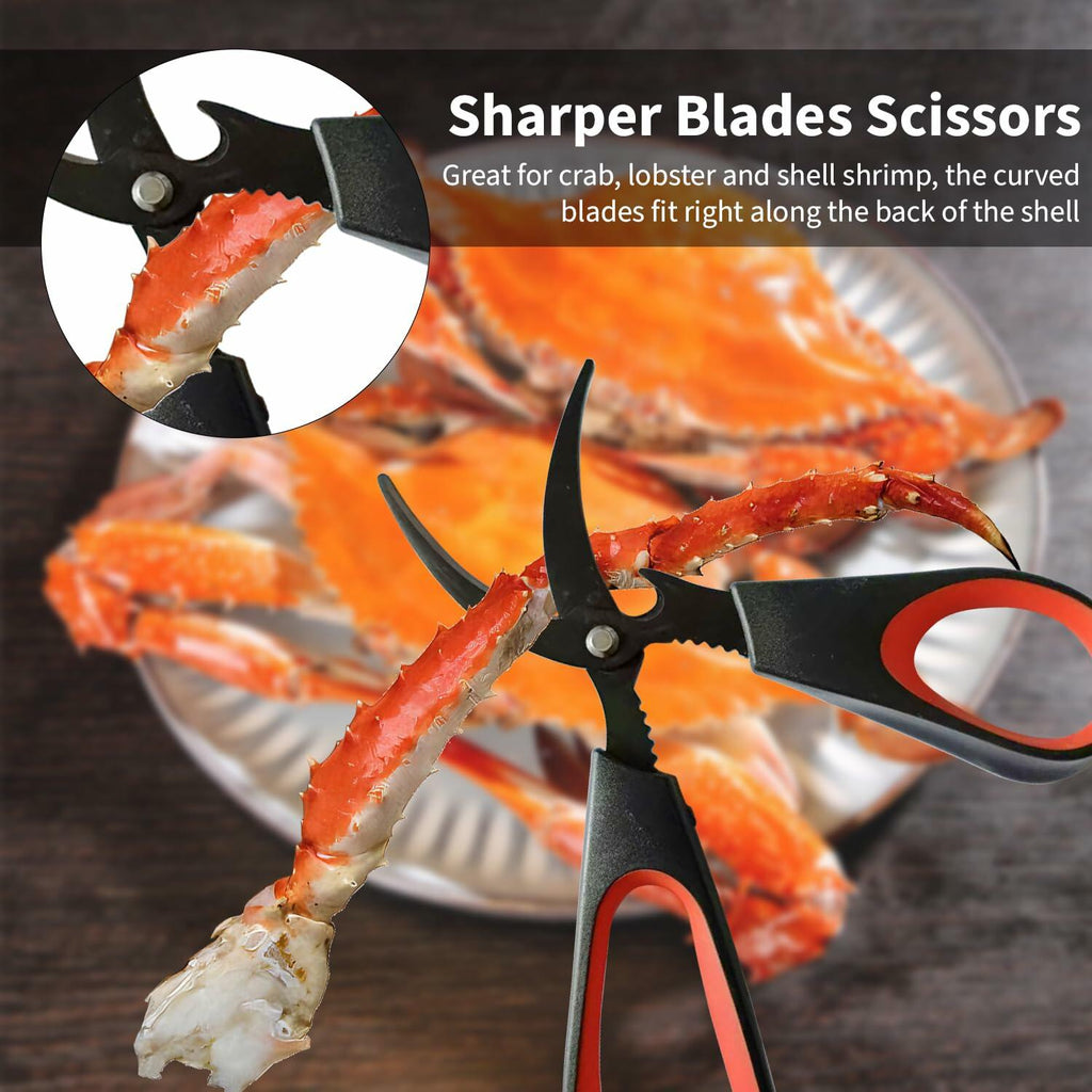 [Like New] Seafood Tools Set Crab Leg Crackers Lobster Picks Shellfish Tools 1.04lb