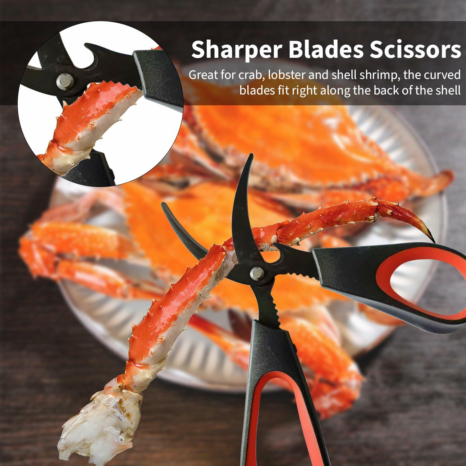 [Like New] Seafood Tools Set Crab Leg Crackers Lobster Picks Shellfish Tools 1.04lb