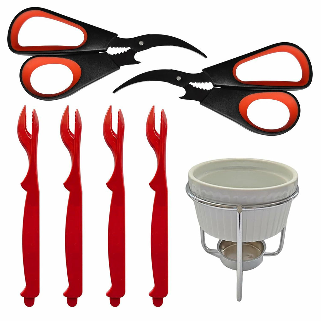 [Like New] Seafood Tools Set Crab Leg Crackers Lobster Picks Shellfish Tools 1.04lb