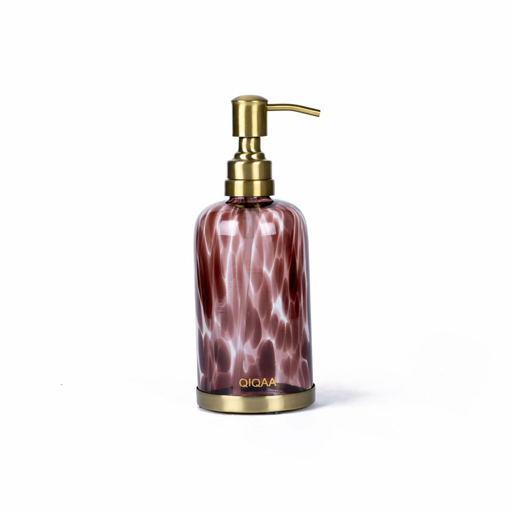 [Like New] Tortoise Glass Soap & Lotion Dispenser Vintage Handmade Bathroom Kitchen