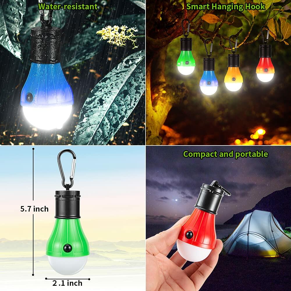[Like New] Doukey Portable Camping Lanterns 4 Pack LED Tent Emergency Light