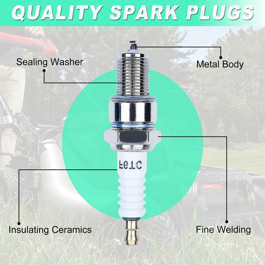 Adefol F6TC Spark Plug for NGK BP6ES Champion N9YC GX Series 4 Pack