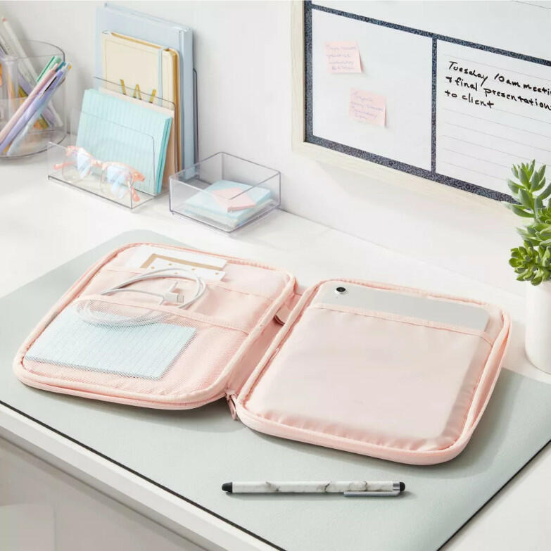 [Like_new] Brightroom Zip Tablet Pouch Laptop Bag Blush Pink 12in x 9.25in