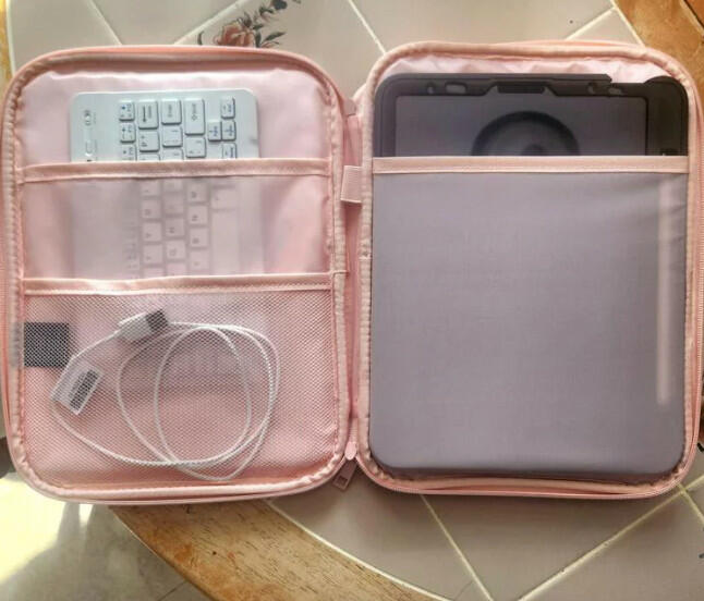[Like_new] Brightroom Zip Tablet Pouch Laptop Bag Blush Pink 12in x 9.25in