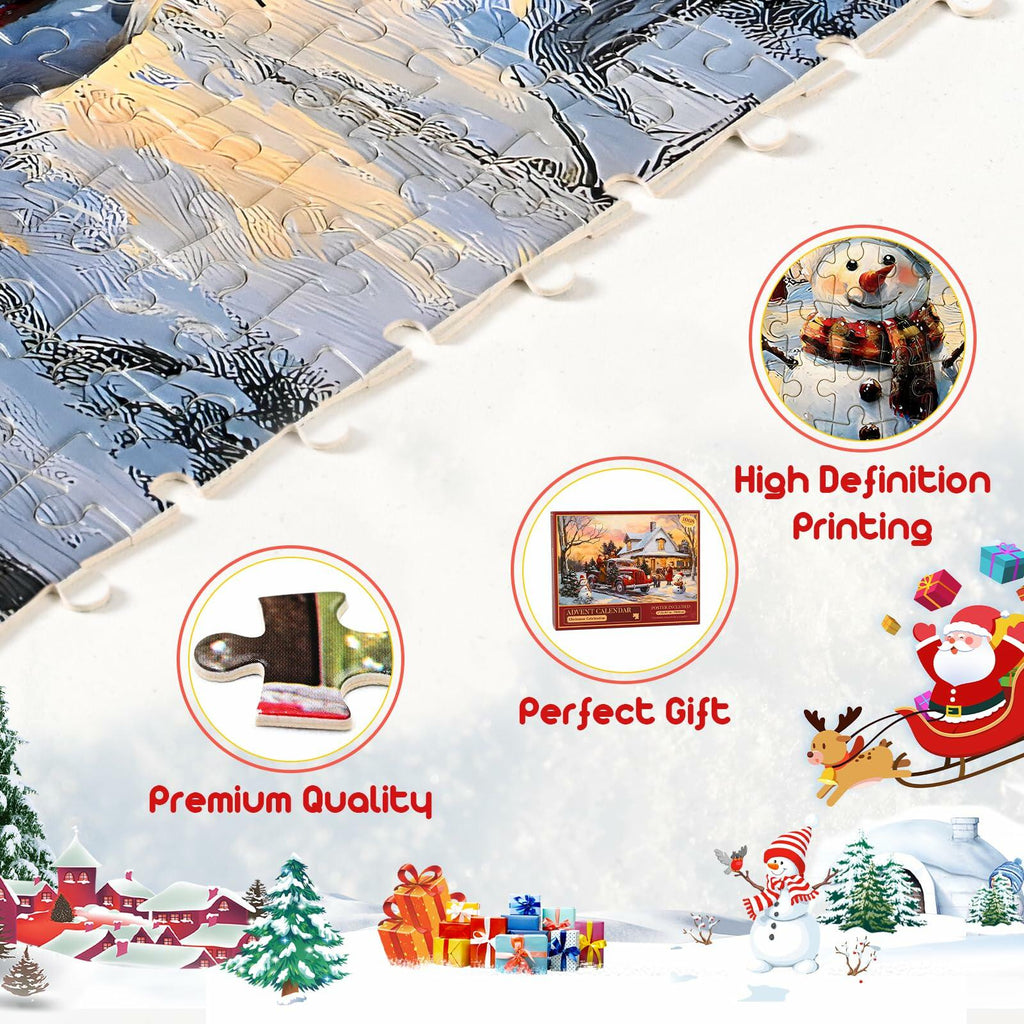 Homlouue Jigsaw Puzzle Advent Calendar 2024 1008pcs 27.56x19.68in