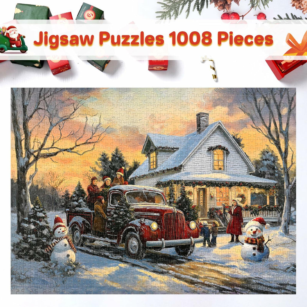 Homlouue Jigsaw Puzzle Advent Calendar 2024 1008pcs 27.56x19.68in