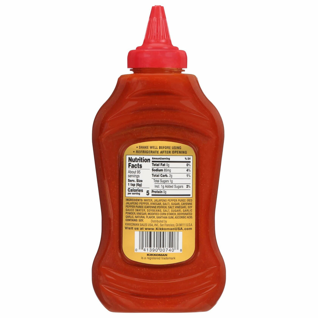 Kikkoman Gluten-Free Sriracha Hot Chili Sauce 20oz Infused with Tamari Soy Sauce
