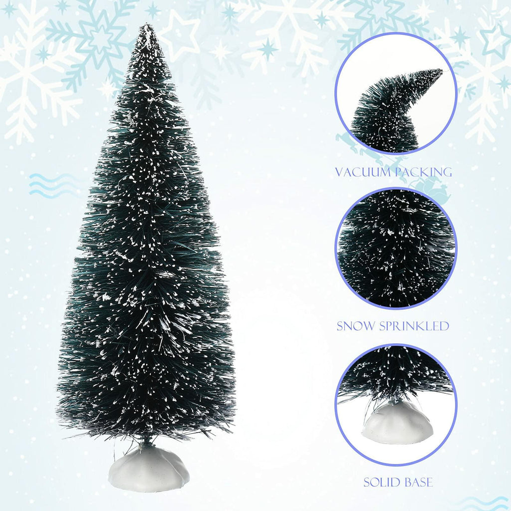 Christmas Snow Blanket Roll 40x60in with 19 Mini Sisal Trees White Thick Snow