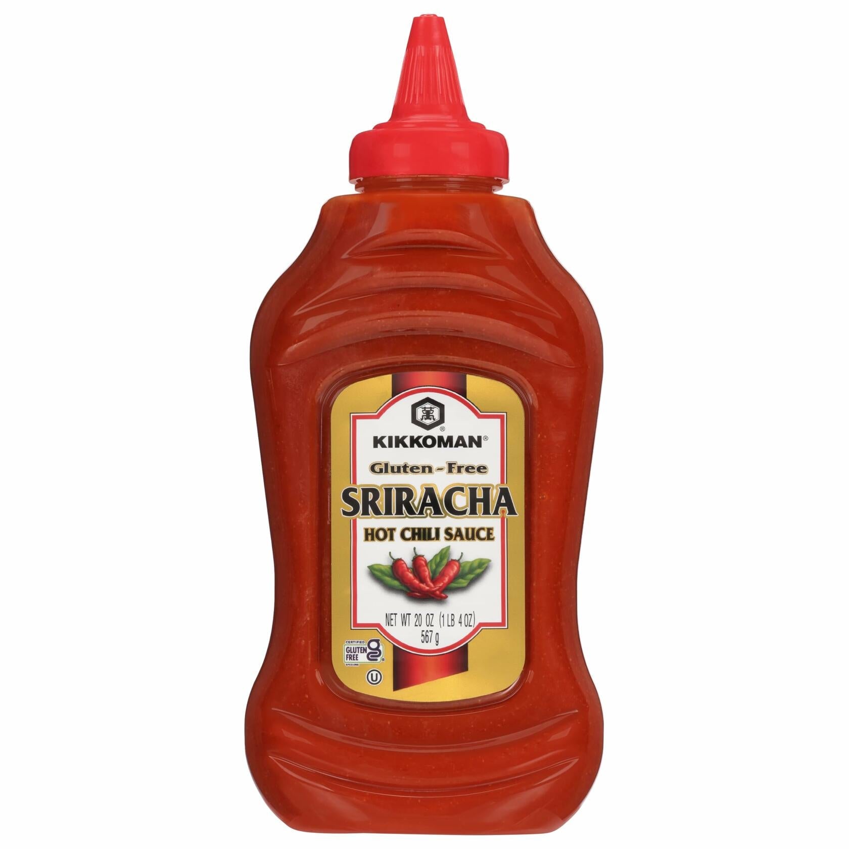 BestBy07/25 Kikkoman Gluten-Free Sriracha Hot Chili Sauce 20oz Tamari Soy