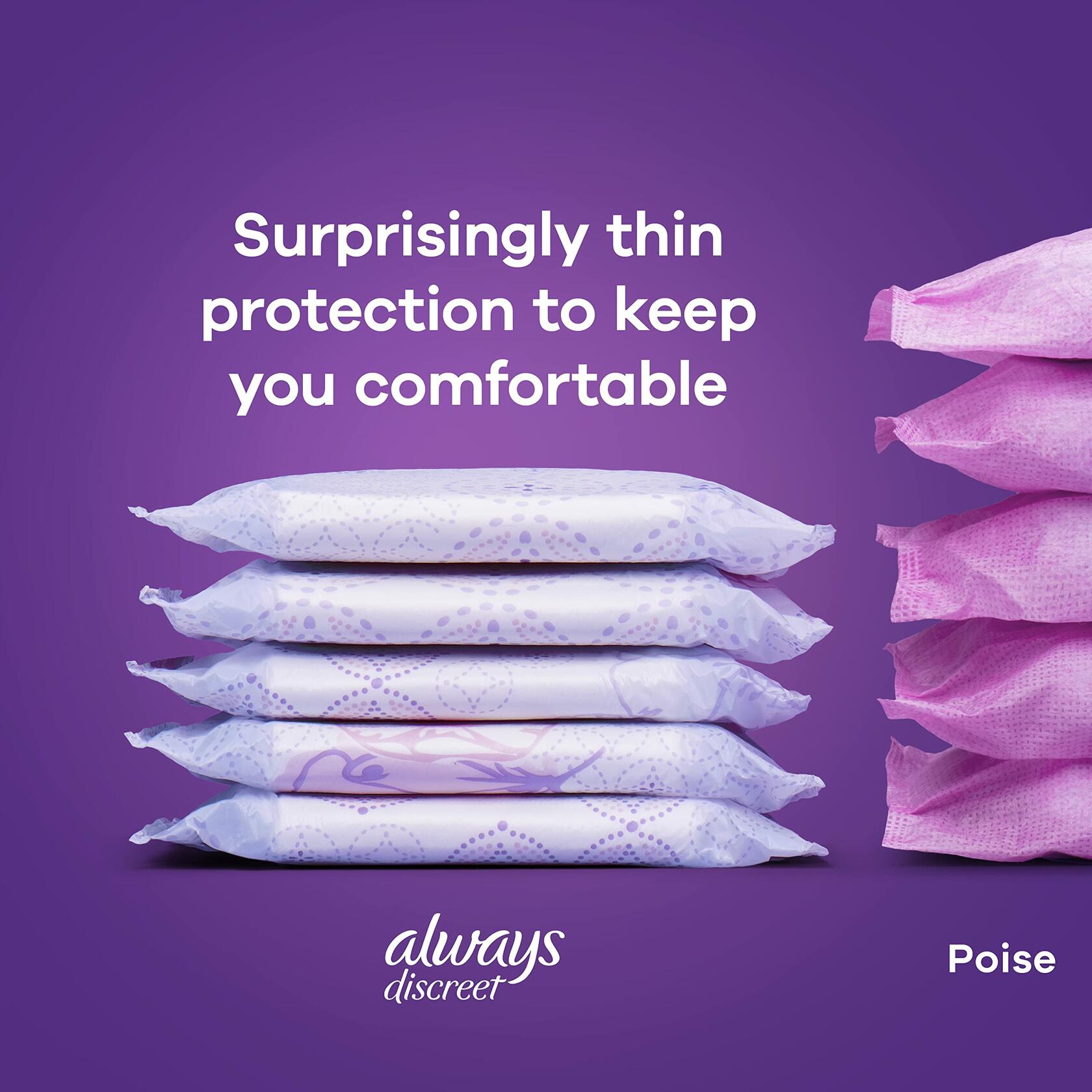 Always Discreet Incontinence Pads Heavy Absorbency for Women 48 CT