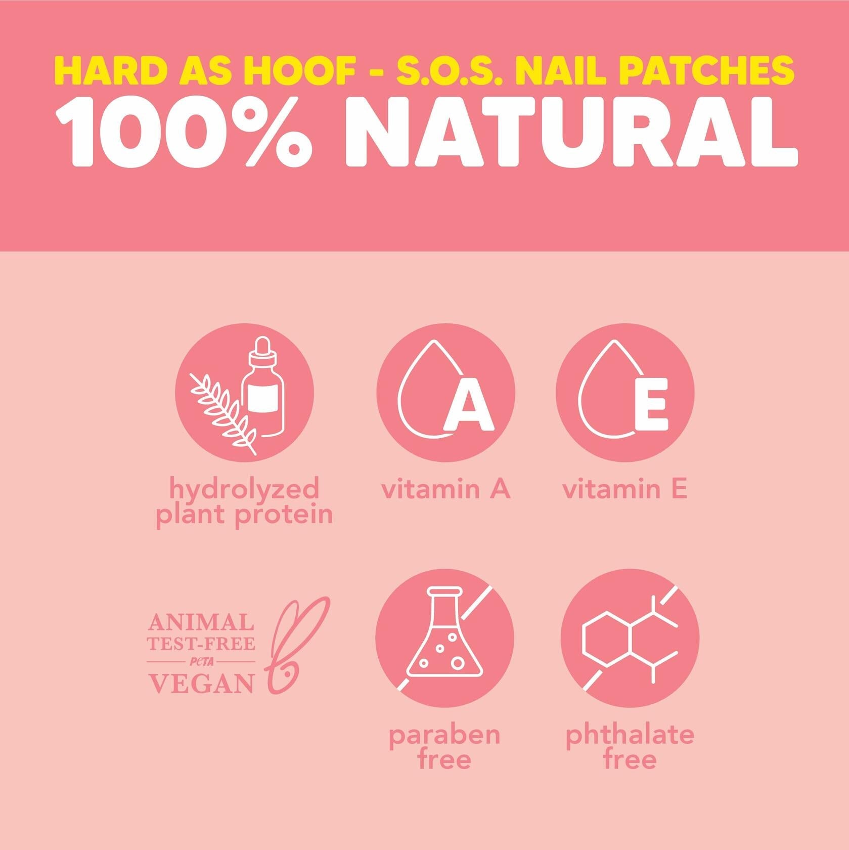 Onyx Hard as Hoof S.O.S Nail Patches Strengthening Treatment Repair 20 Count