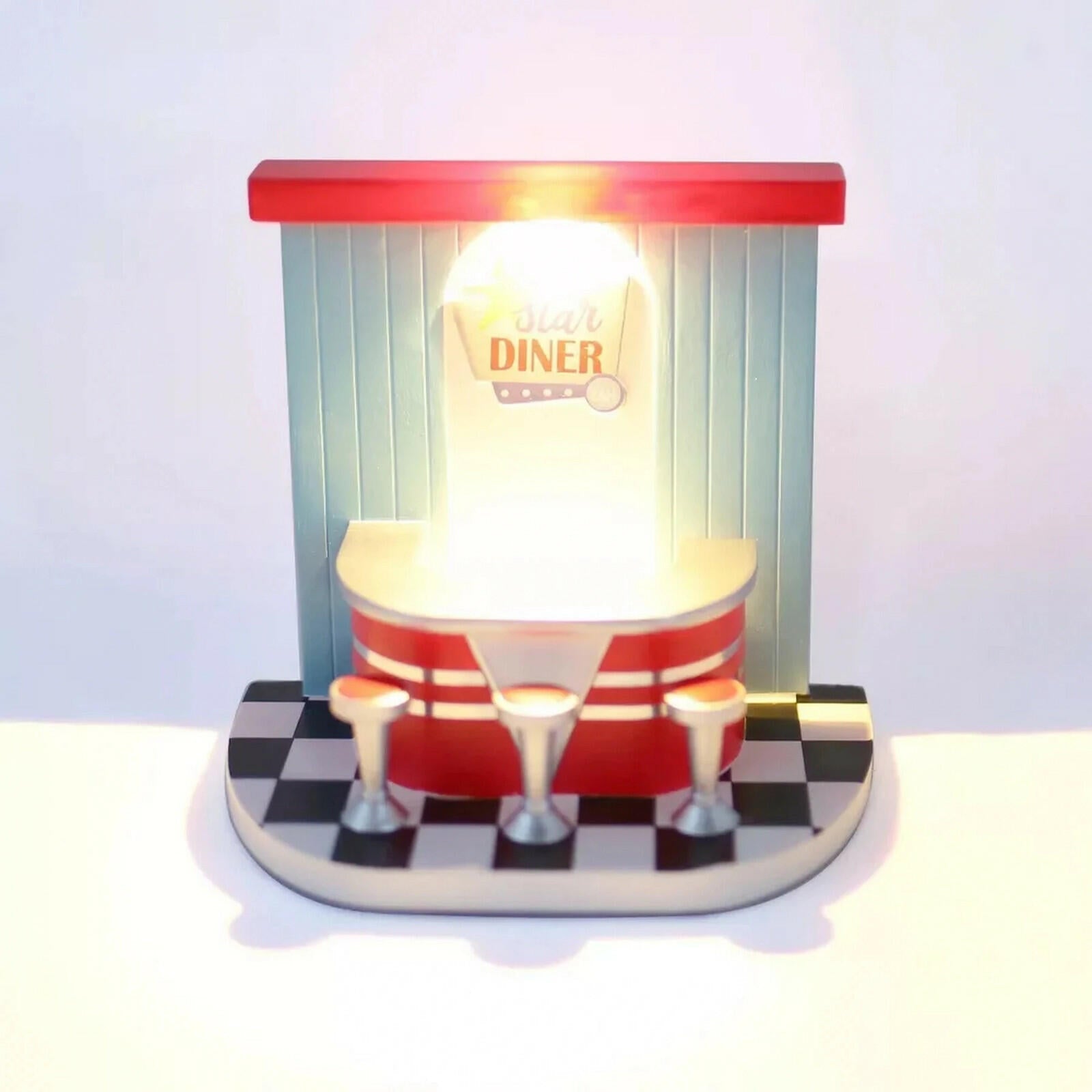 Crescent Enterprise Co Target Bullseye Figural Diner Cafe 5.5in Red/White/Blue