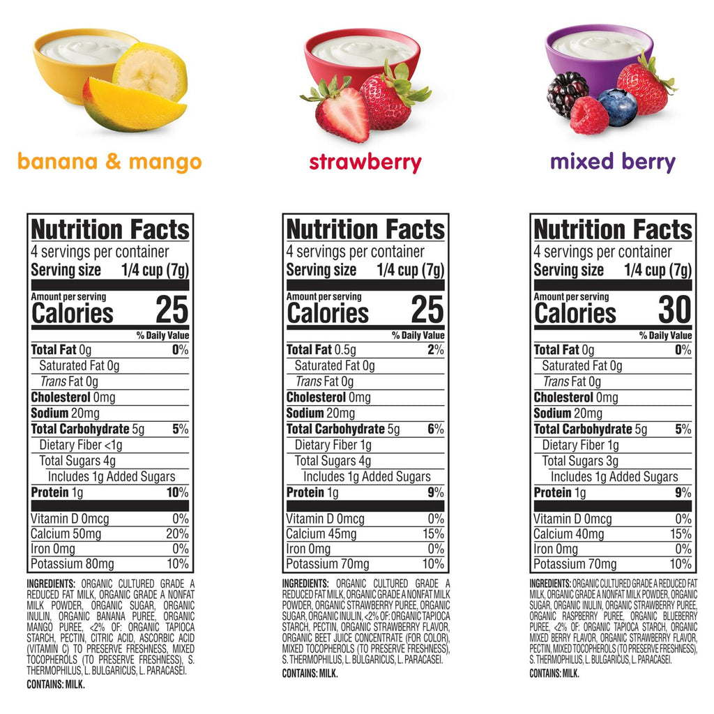 Happy Baby Organics Yogis Freeze-Dried Yogurt Fruit Snacks 3 Flavor 3oz Pack